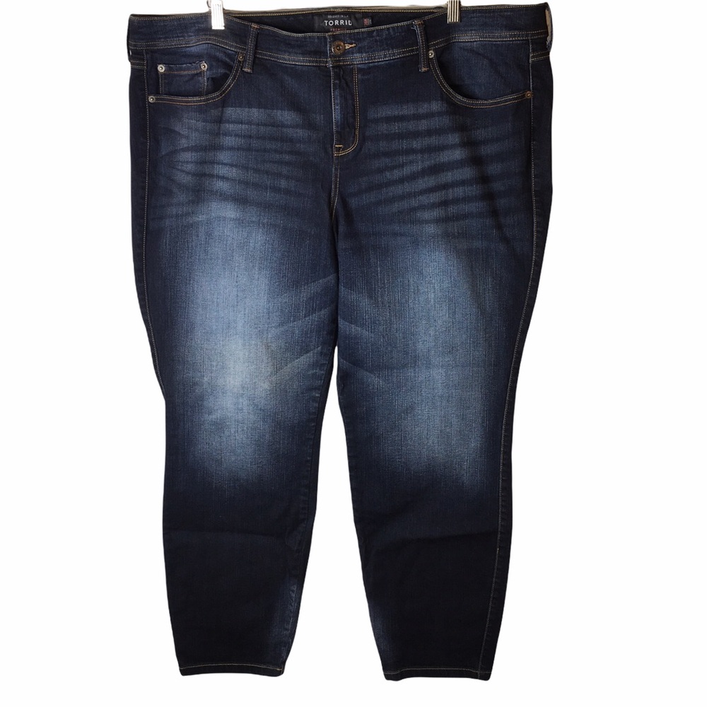 TORRID Premium Luxe Skinny Dark Wash Jeans Sz 26R